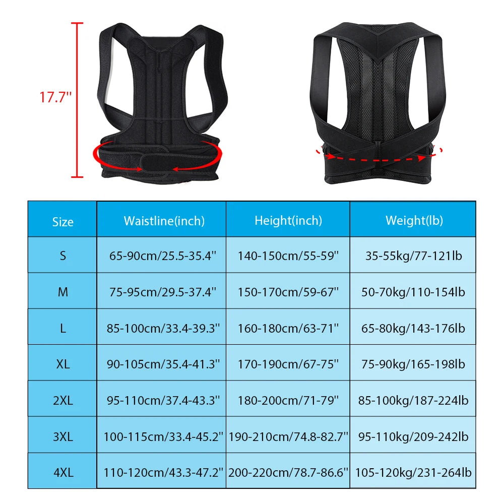 Correcteur de posture dorsal mixte.