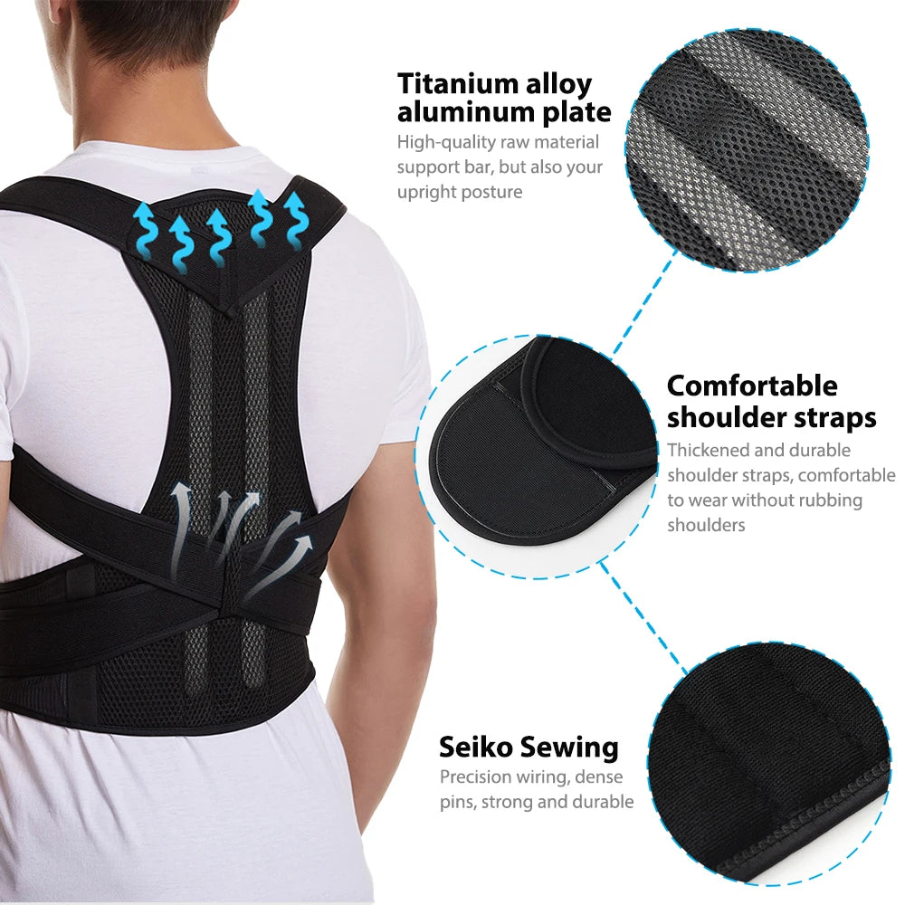 Correcteur de posture dorsal mixte.